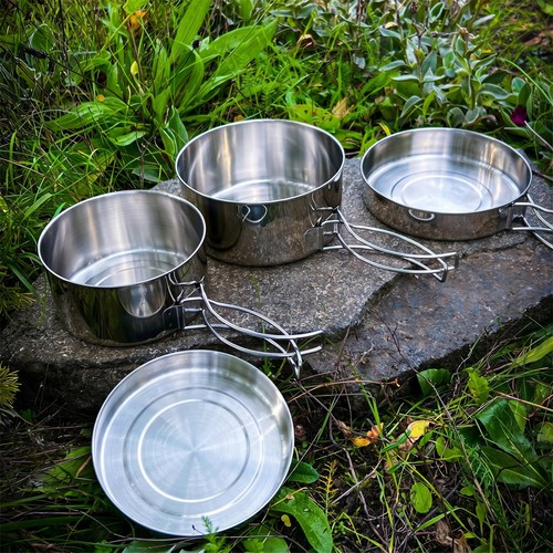 4pcs camping cookware set - camping,