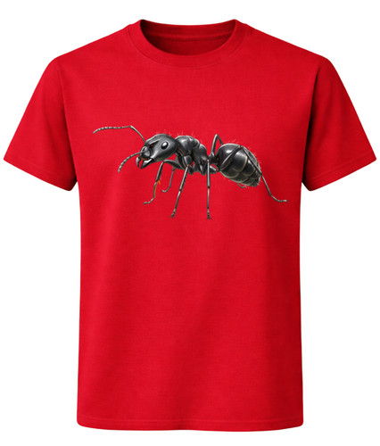 Realistic black ant insect - black,