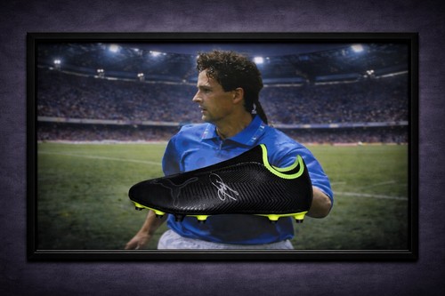 Signed framed football - signed,