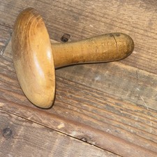 Vintage Wooden Sock Darning Mushroom M 