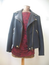 ZARA LEATHER & FABRIC BLACK