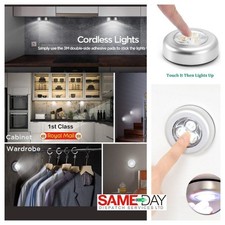 3 LED Touch Push On Off Light