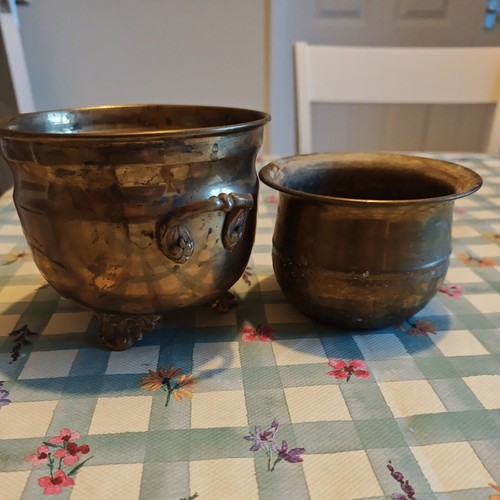 Vintage brass jardiniere - brass,