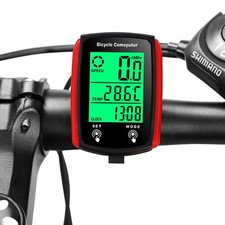 Waterproof Wired LCD Digital Cycle Bike Computer Bicycle Speedometer Odometer UK