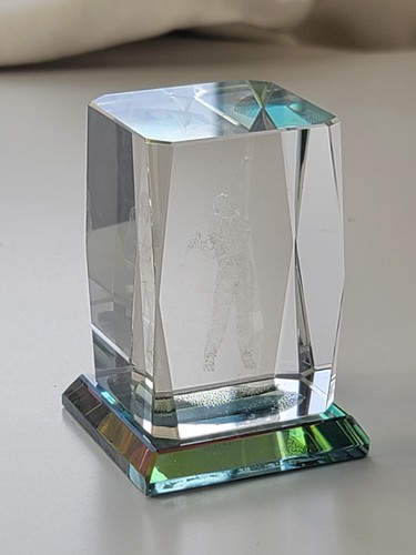 Laser etched golf crystal - golf,