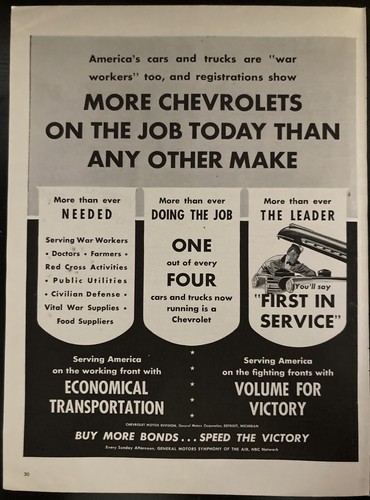 1944 life mag chevrolet dealer - life,
