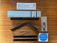 Briton 998/L/SE Electromagnetic Door Closer Free Swing Left Hand Silver/Black