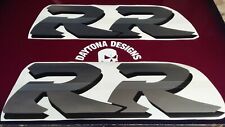 FIREBLADE SILVER CHROME BLACK LARGE RR CBR 900 MID FAIRING PAIR DECALS STICKERS