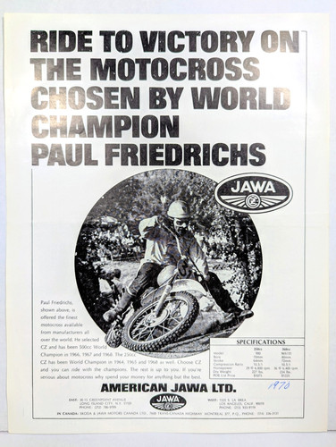 Vintage 1970 jawa motocross - vintage,