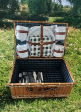 Bamboo Picnic Basket Plates