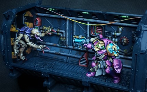 Space hulk diorama with nmm - with,
