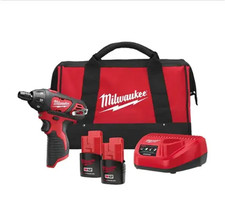 Milwaukee M12BSD Cordless Compact Single Speed Screwdriver Drill Set 12V 2Ah New