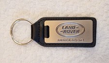 GENUINE LAND ROVER MAIN DEALER CAR KEY FOB KEY RING METAL & LEATHER BLACK !