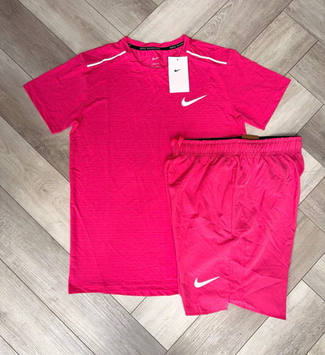 Nike miler running set pink - miler,