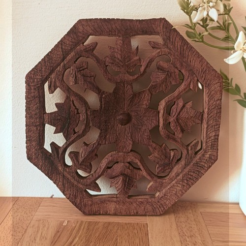 Vintage wooden trivet hand - wooden,