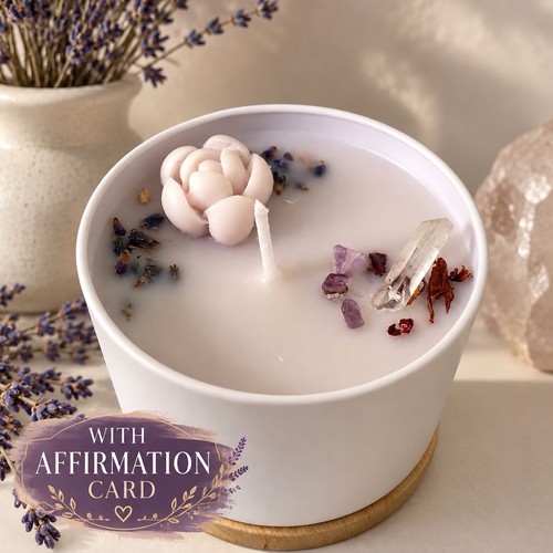 Chakra candle clear quartz - clear,
