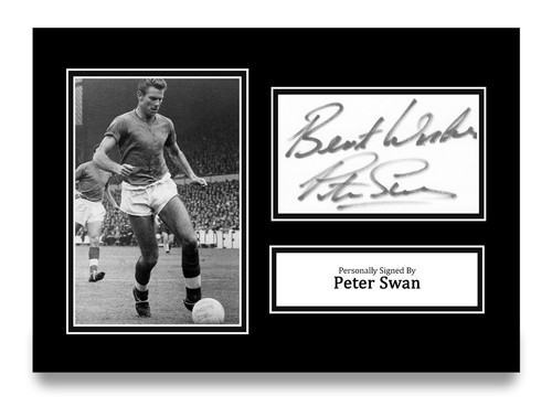 Peter swan signed photo - a4,