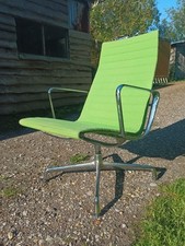 Vitra Eames EA116 Lounge Chair Green Hopsak Mid Century Modern Aluminum