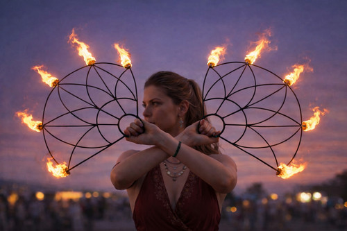 Fire dancing fans - dancing, for