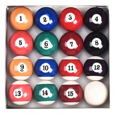 Pool-Billiard Ball Set 2-1/4 Inch Regulation Size Full 16 Pool Table Cue Balls