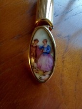 1960s Patrys Lipstick Holder And Mirror With Limoge Panel