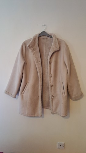 Beige imitation suede - beige, duffle