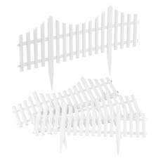 4 Pcs White Picket Fencing Set