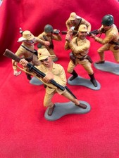 6 Japanese Soldier Figures by Louis Marx & Co - 1963 - approx 5" tall, CG W28