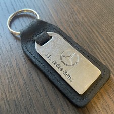 Mercedes Benz DirectDealer Leather Chrome Key Ring/Fob Dealer Garage C E S CLASS