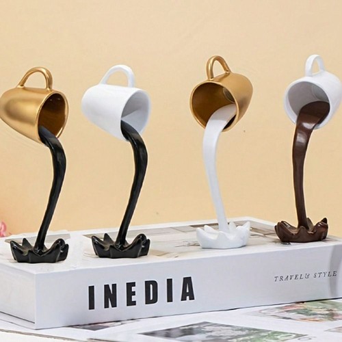 Floating spilling coffee cup - floating,