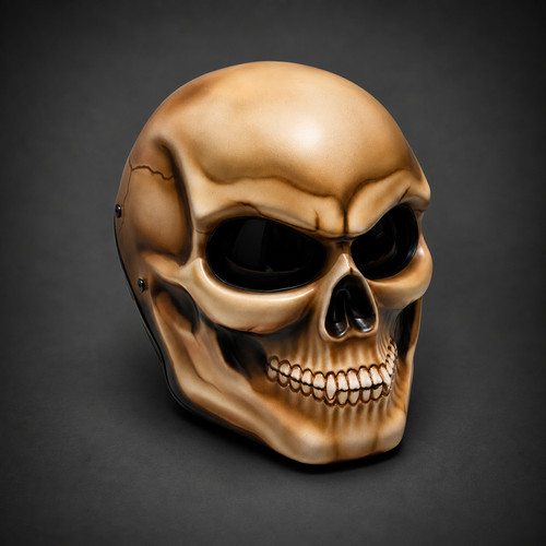 Top skull motorcycle helmet - top,