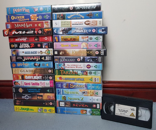 Vhs cassette tapes movies - vhs,