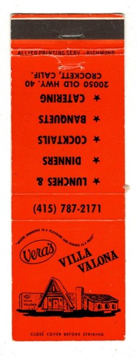 Vera villa valona matchbook - vera's,