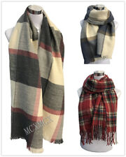  Womens Lady Winter Warm Tartan Check Neck Shawl Scarf Wrap Stole Plaid Pashmina