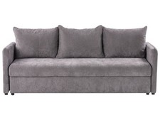 Sofa Bed HOLSEN Brown Fabric