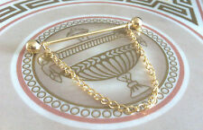 Mens Gold Collar Pin Screw End