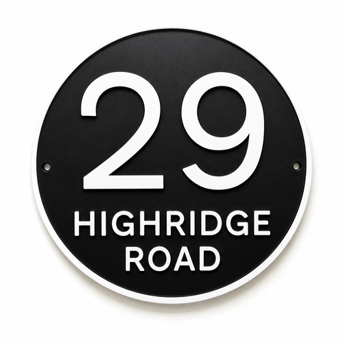 Personalised house number - personalised, sign