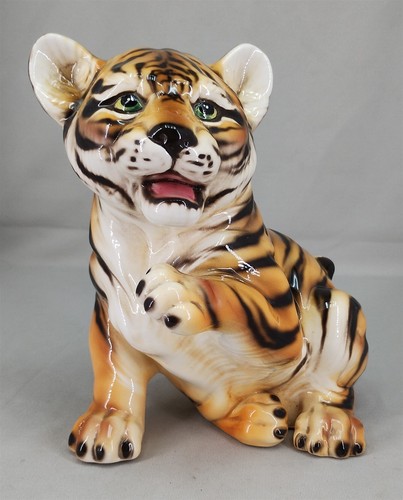 Vintage 1950s ceramic tiger - vintage,