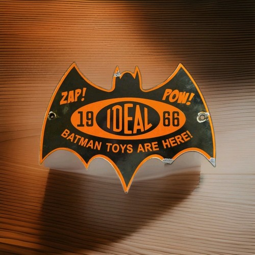 Vintage batman porcelain sign - batman,