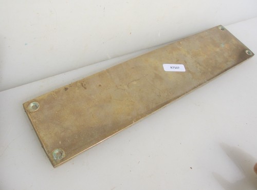 Vintage brass finger plate - finger,
