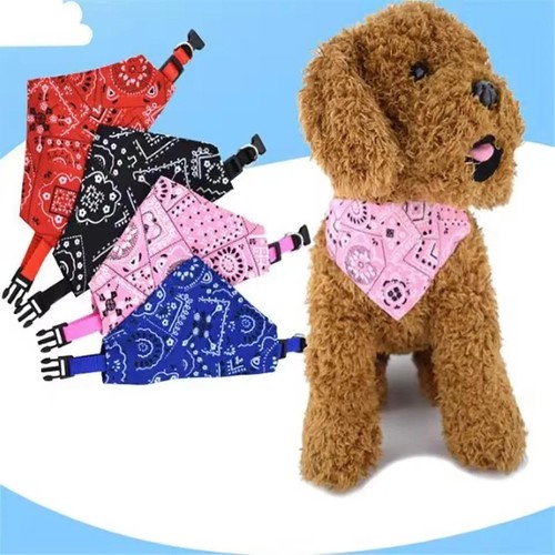 Dog bandana adjustable pet - bandana,