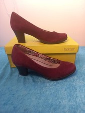 Hotter Angelica Smart maroon suede.  Shoes Size UK 7 VGC 