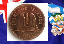Falkland Islands coin 1p pence