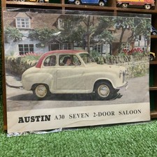 Austin A30 Seven 2-dr Saloon 1953-1955 UK Market Foldout Sales Brochure Mancave 