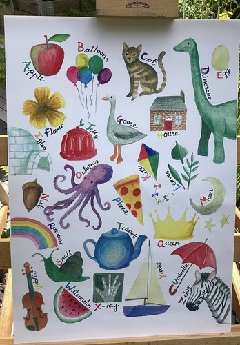 Alphabet poster prints - x,