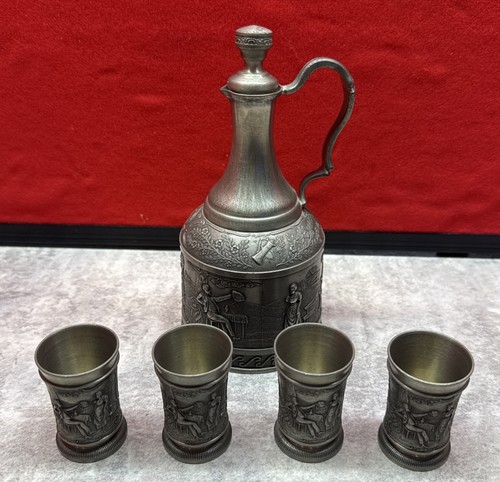Vintage german embossed pewter - german,