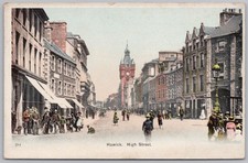 HAWICK High Street, Animated Scene, Old Postcard Unused