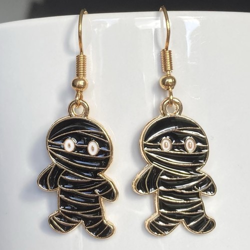 Handmade halloween black mummy - black,