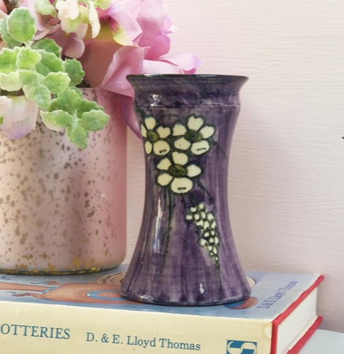 Watcombe pottery cylinder vase - pottery,