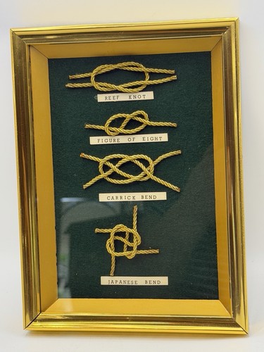 Vintage framed nautical knot - vintage,